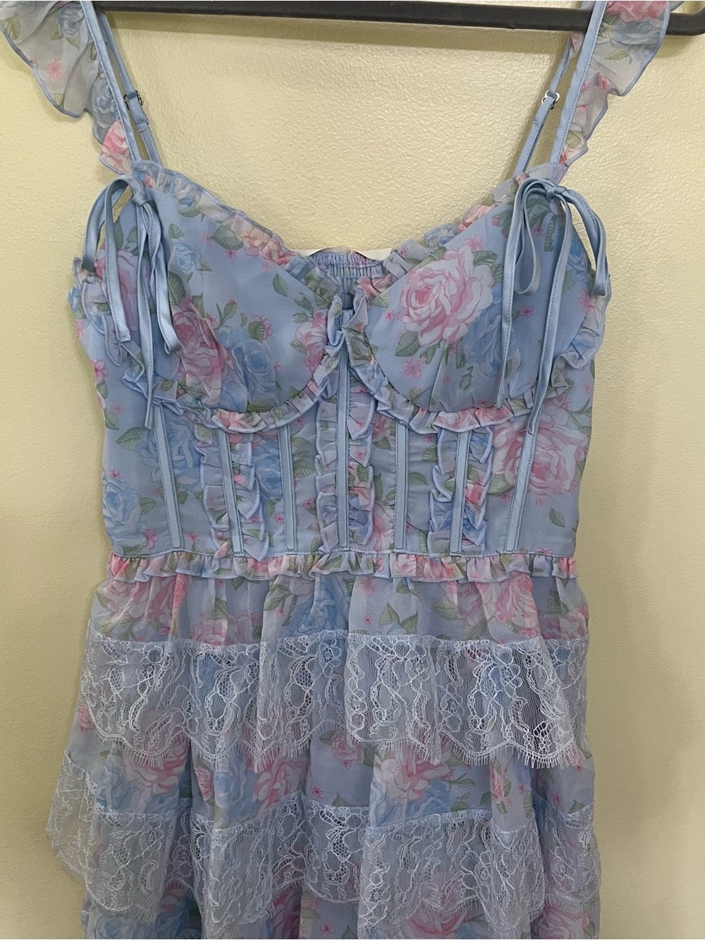 NEW NEW Altar’d State Blue and Pink Rhiannon Floral Maxi Dress Size XS, S, & L - Picture 11 of 16